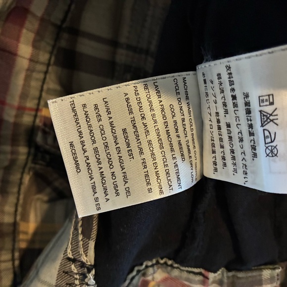 Y2K Guess Women's Pants Size30 Black Cargo Pockets Cropped High Rise Linen Blend - Picture 5 of 8